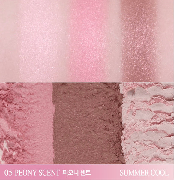 2 x CLIO Essential Shadow Tap, 3-Colour Eyeshadow Palette, 5 Options from Korea