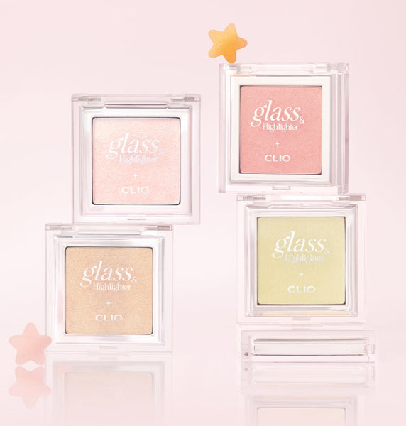 CLIO Glass & Highlighter 5g, 4 Colour Options from Korea