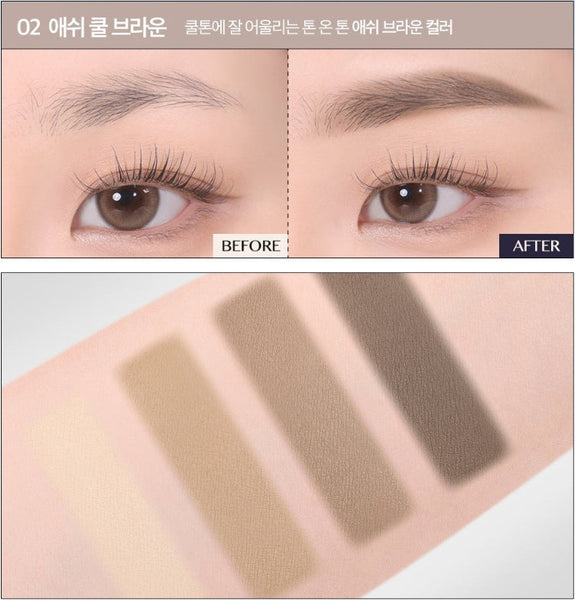 CLIO Kill Brow Shaping Powder Brow, 4-Colour Palette, 2 Options from Korea