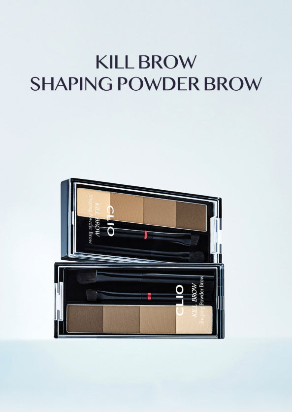 CLIO Kill Brow Shaping Powder Brow, 4-Colour Palette, 2 Options from Korea
