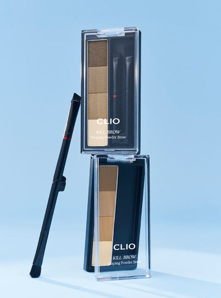 2 x CLIO Kill Brow Shaping Powder Brow, 4-Colour Palette, 2 Options from Korea