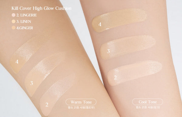 2 x CLIO Kill Cover High Glow Cushion (Main 14g + Refill 14g) 5 Colours from Korea