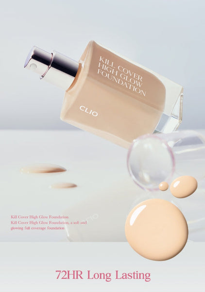 CLIO Kill Cover High Glow Foundation 38g, 2 Colours from Korea