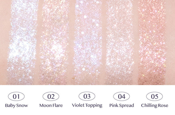 2 x CLIO Moon Glass Liquid Glitter 1g, 2 Colour Options from Korea