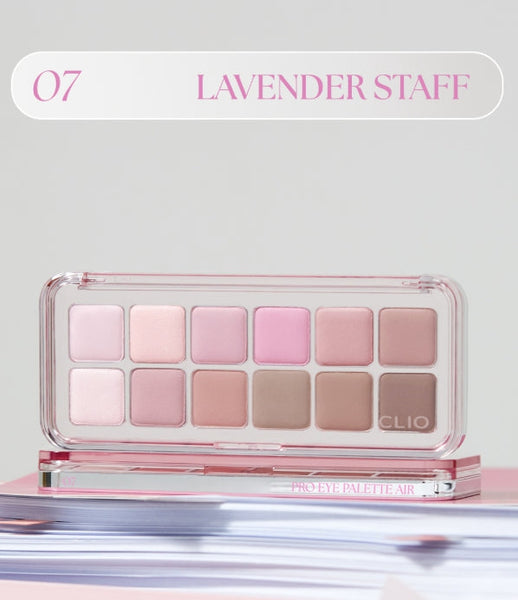 CLIO Pro Eye Palette Air, 12-Colour Eyeshadow Palette, 7 Options from Korea