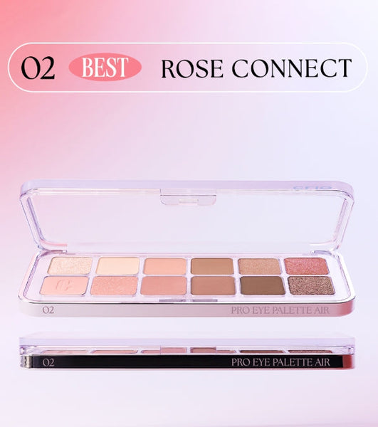 2 x CLIO Pro Eye Palette Air, 12-Colour Eyeshadow Palette, 7 Options from Korea