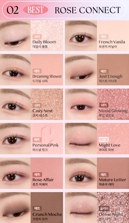 2 x CLIO Pro Eye Palette Air, 12-Colour Eyeshadow Palette, 7 Options from Korea