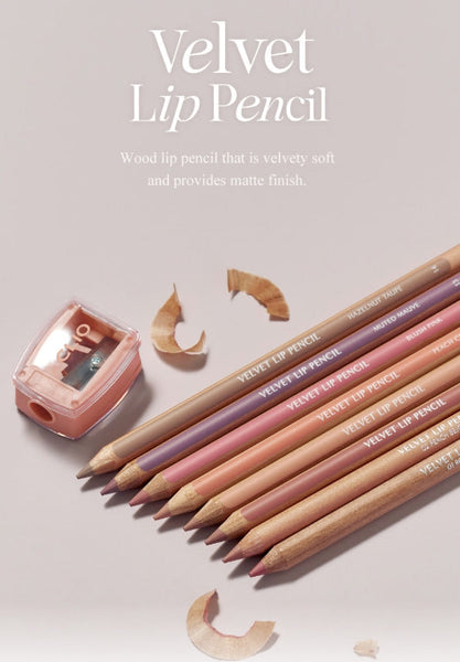 2 x CLIO Velvet Lip Pencil 1.45g, 7 Colour Options from Korea