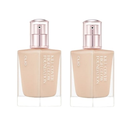 2 x CLIO Kill Cover High Glow Foundation 38g, 2 Colours from Korea