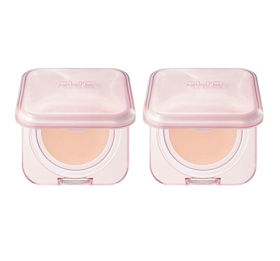 2 x CLIO Kill Cover Mesh Glow Essential Cushion (Main 15g + Refill 15g) 5 Colours from Korea