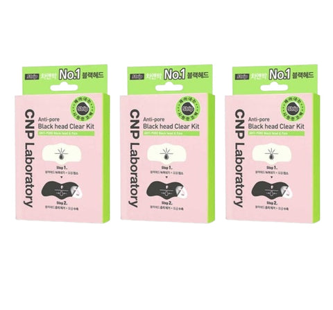 3 x CNP Laboratory Anti-Pore Blackhead Clear Kit Strip 1 pack (3 ea) from Korea