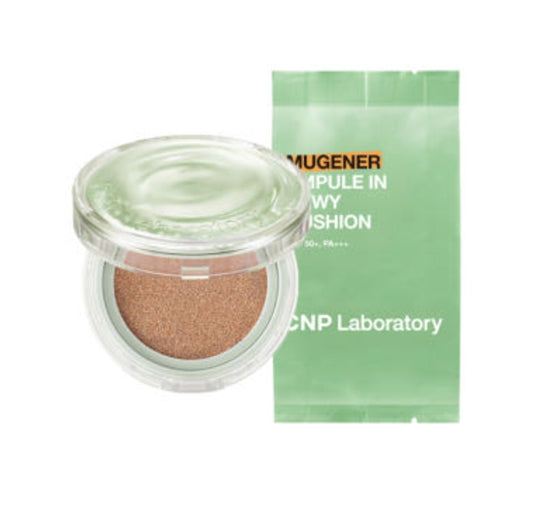 CNP Laboratory Mugener Ampule In Dewy Cushion Set (Main + Refill) #23 Natural Beige SPF50 PA+++ from Korea