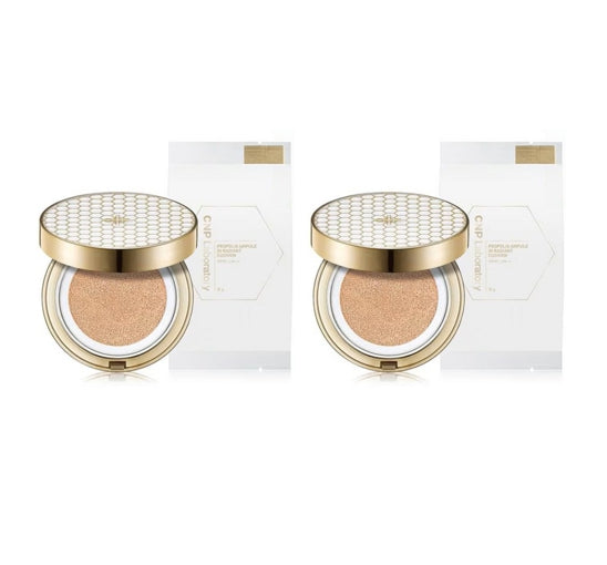 2 x CNP Laboratory Propolis Ampule in Radiant Cushion Set(Main + Refill) #23 Natural Beige SPF50+ PA+++ from Korea