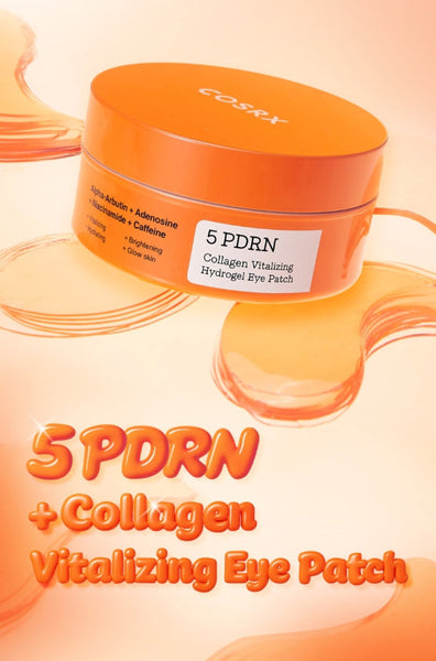 COSRX 5 PDRN Collagen Vitalizing Hydrogel Eye Patch, 60 Patchs from Korea