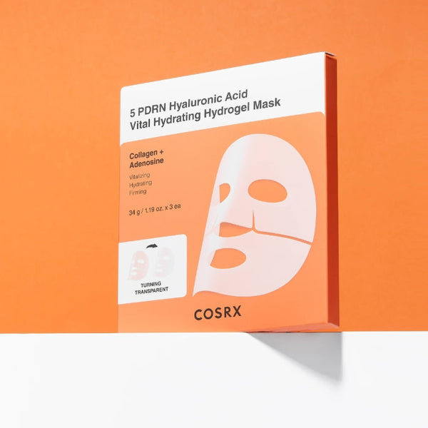 2 x COSRX 5 PDRN Hyaluronic Acid Vital Hydrating Hydrogel Mask (3 Sheets) from Korea
