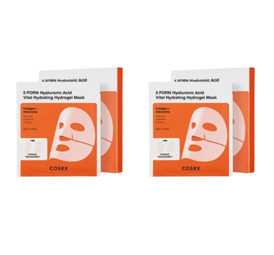 2 x COSRX 5 PDRN Hyaluronic Acid Vital Hydrating Hydrogel Mask (3 Sheets) from Korea