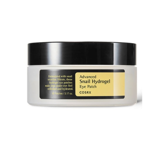 COSRX Advanced Snail Hydrogel Eye Patch jar on a white background