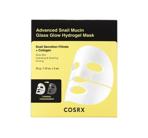 COSRX Advanced Snail Mucin Glass Glow Hydrogel Mask (3 Sheets) from Korea