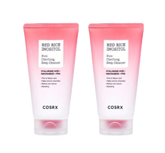 2 x COSRX RED RICE INOSITOL Pore Clarifying Deep Cleanser 150ml from Korea