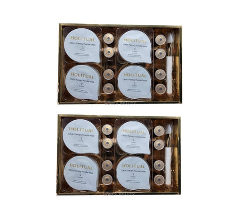 2 X HOLITUAL Clean Therapy Powder Mask (8 pieces) from Korea