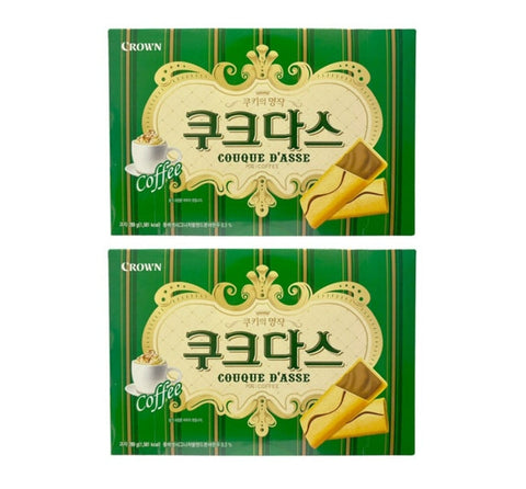 2 x Crown Couque D’Asse Vienna Coffee Cookies 289g – Korean Snack by Crown