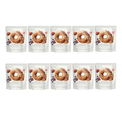 10 x DELIGHT PROJECT Berry & Cherry Protein Bagel Chips 55g from Korea