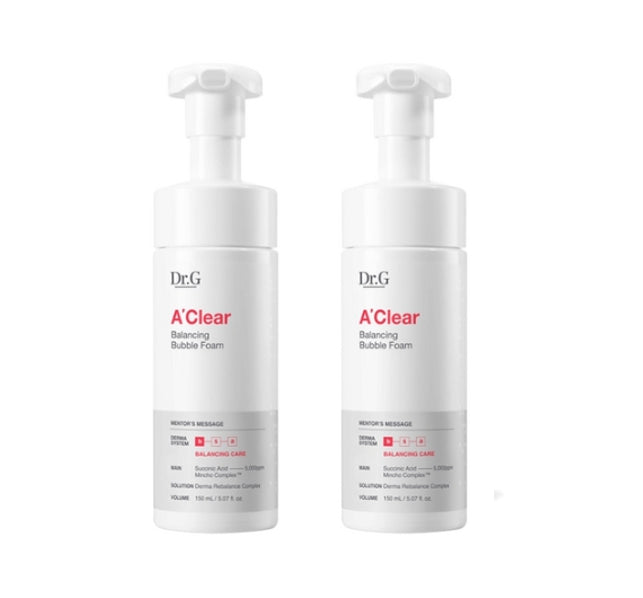 2 x Dr.G A-Clear Balancing Bubble Foam 150ml from Korea