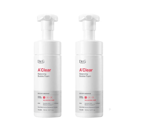 2 x Dr.G A-Clear Balancing Bubble Foam 150ml from Korea