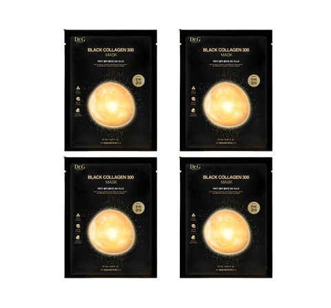 4 x Dr.G Black Collagen 300 Mask 27g from Korea