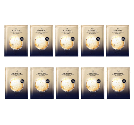 10 x Dr.G Black Snail Retinol Wrinkle Mask 28ml from Korea