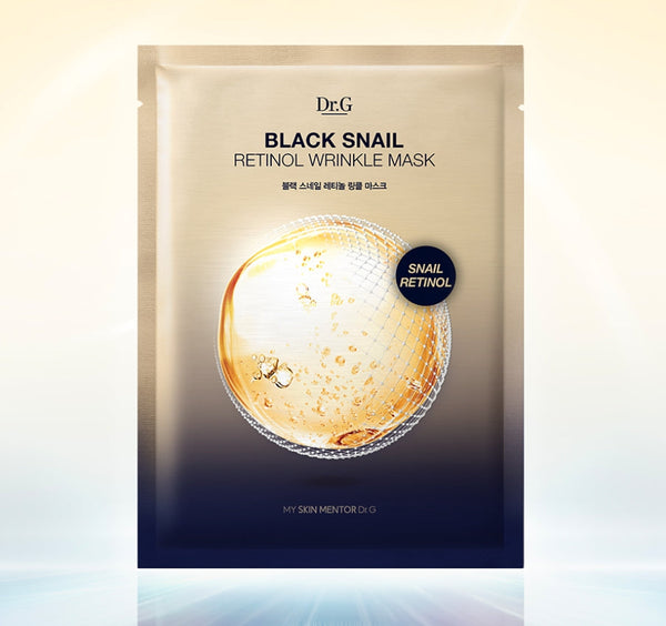 5 x Dr.G Black Snail Retinol Wrinkle Mask 28ml from Korea