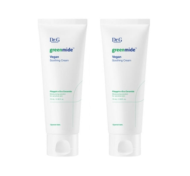 2 x Dr.G Greenmide Vegan Soothing Cream 70ml from Korea