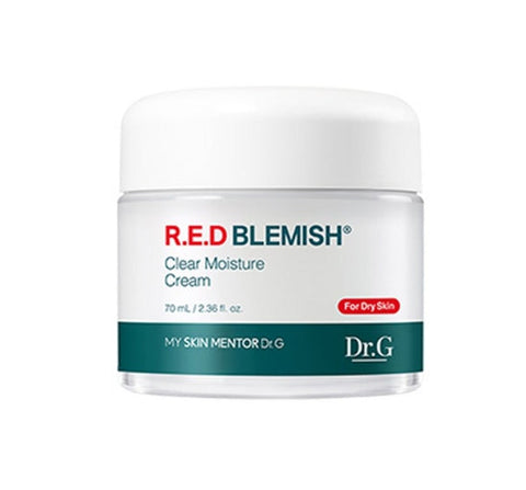 Dr.G R.E.D Blemish Clear Moisture Cream jar on a white background