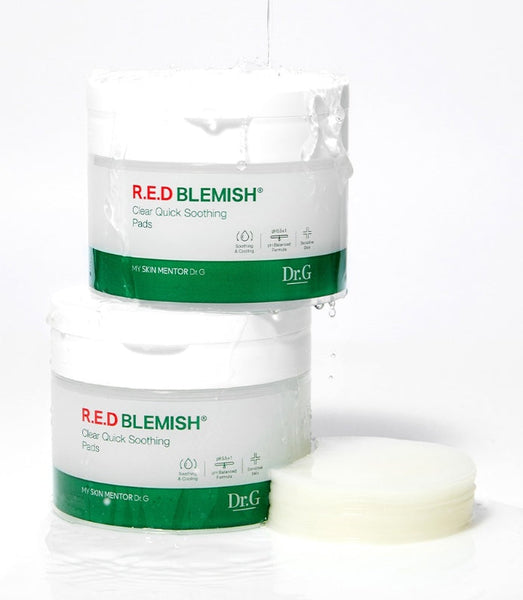 2 x Dr.G R.E.D Blemish Clear Quick Soothing Pads, 70 Pads from Korea