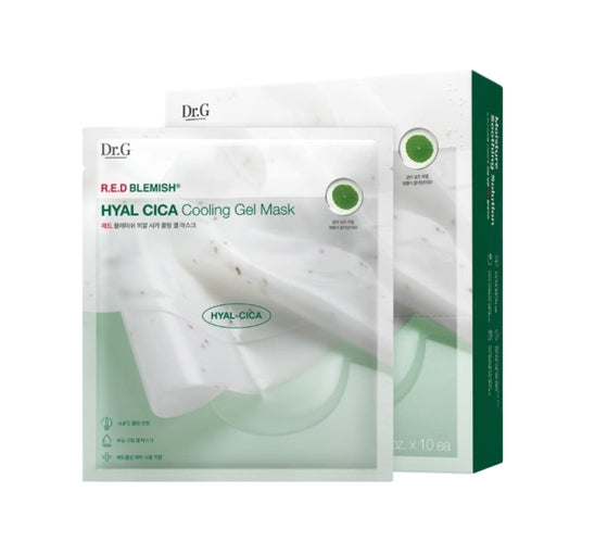 10 x Dr.G R.E.D Blemish HYAL CICA Cooing Gel Mask 27g from Korea