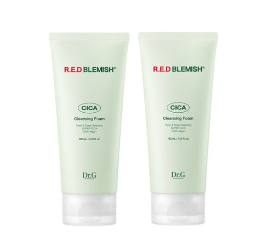 2 x Dr.G Red Blemish Cica Cleansing Foam 120ml from Korea_CL