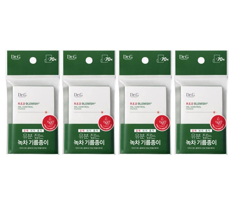 4 x Dr.G Red Blemish Oil Control Paper 1 Pack (70pieces)  from Korea