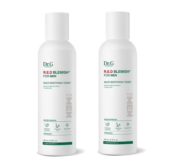 2 x [MEN] Dr.G Red Blemish for Men Multi Soothing Toner 200ml from Korea