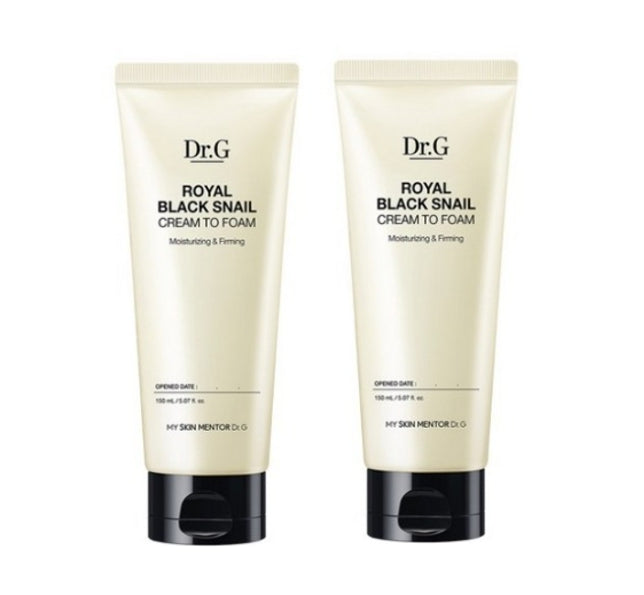 2 x Dr.G Royal Black Snail Cream To Foam 150ml from Korea