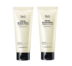 2 x Dr.G Royal Black Snail Cream To Foam 150ml from Korea