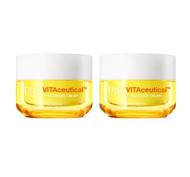 Two jars of Dr.G VITAceutical Radiance Cream against a white background.