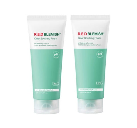 2 X Dr.G R.E.D Blemish Clear Soothing Foam 200ml from Korea