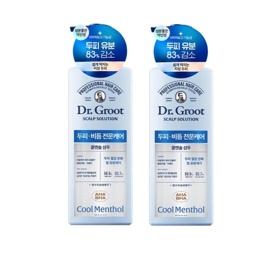 2 x Dr. Groot Professional Hair Care Scalp Solution Cool Menthol Shampoo 700ml from Korea