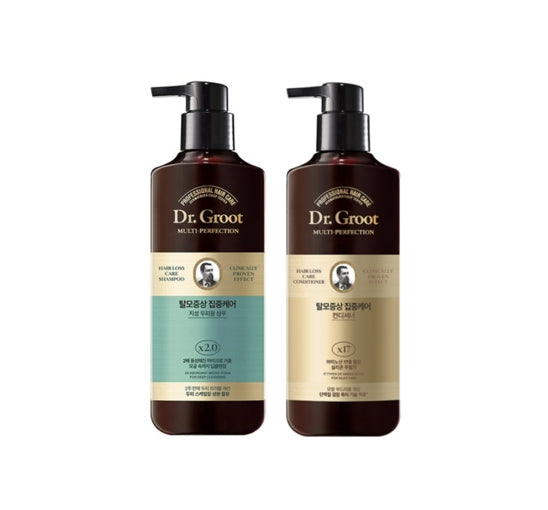 Dr.Groot Intensive Care Multi-Perfection Hair Loss Control Shampoo for Oily Scalp 400ml + Conditioner from Korea