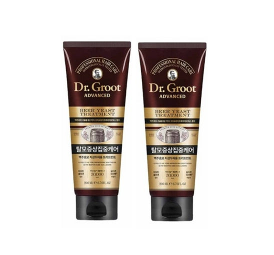 2 X Dr.Groot Advanced Beer Yeast Treatment for Oily Scalp Intensive care for Hair Loss 200ml from Korea