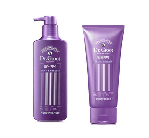 Dr. Groot Density Intensive Solution Hair Loss Control Shampoo 400ml + Treatment 300ml Pear & Freesia from Korea