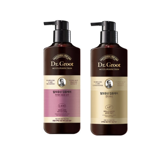 Dr.Groot Intensive Care Multi-Perfection Hair Loss Control Shampoo for Fizzy Hair 400ml + Conditioner 400ml from Korea