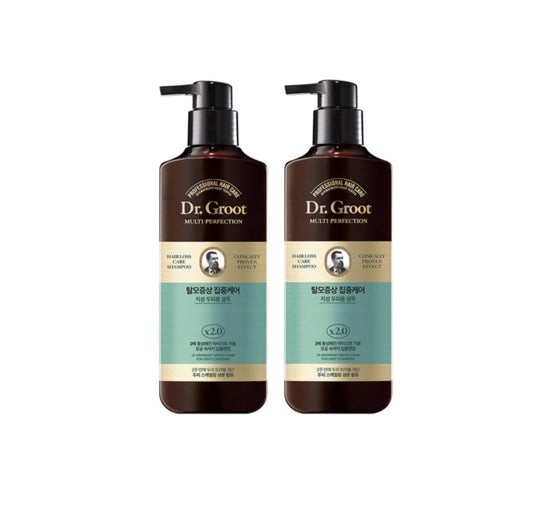 2 X Dr.Groot Intensive Care Multi-Perfection Hair Loss Control Shampoo for Oily Scalp 400ml from Korea