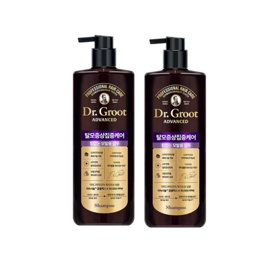 2 X Dr.Groot Advanced Intense Care Hair Loss Control Shampoo for Thin Hair 700ml from Korea from Korea