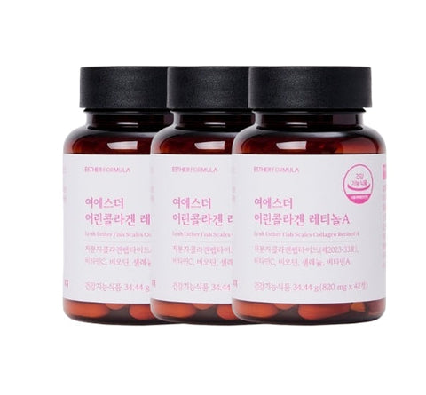 3 x ESTHER FORMULA Fish Scales Collagen Retinol A 34.44g (820mg x 42ea) from Korea